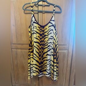 Adrienne Zebra Print Camisole/Dress in Yellow and Black (LSU colors too!)